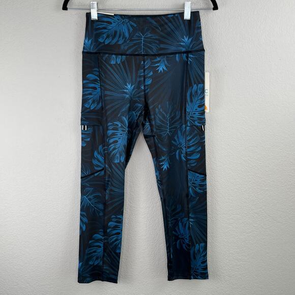 C&C California Palm Springs Black High Waist Cropped Workout Leggings Medium NWT - Picture 11 of 12